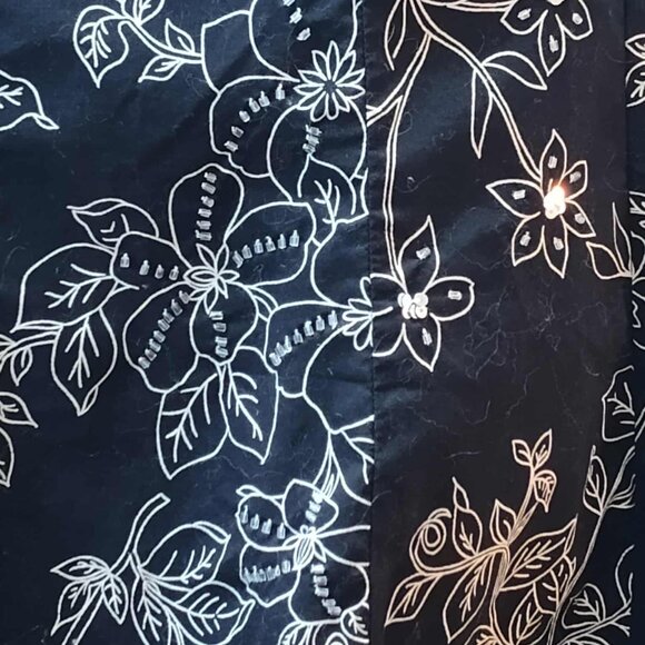 Ann Taylor LOFT Women's Black floral A-Line skirt, sequins & beads size 10 - Picture 5 of 12